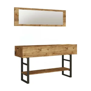 Dmar-consoleFell, Multifunctionele tafel, Steunkast, Halbureau, 139x43h76 cm, Eiken Dmar-consoleFell, Multifunctionele tafel, Steunkast, Halbureau, 139x43h76 cm, Eiken