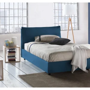 Dbegi tweepersoonsbed, opbergbed met stoffen bekleding, 100% Made in Italy, opening aan de voorkant, geschikt voor matras 120×200 cm, blauw Dbegi tweepersoonsbed, opbergbed met stoffen bekleding, 100% Made in Italy, opening aan de voorkant, geschikt voor matras 120×200 cm, blauw