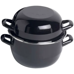 Cosy & Trendy 111.018 Zwarte Roestvrijstalen Moules Pot 1,2 KG/2,8L Inductiegeschikt Cosy & Trendy 111.018 Zwarte Roestvrijstalen Moules Pot 1,2 KG/2,8L Inductiegeschikt