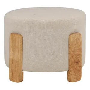 Coffey poef, hocker Ø52,5cm bruin. Coffey poef, hocker Ø52,5cm bruin.