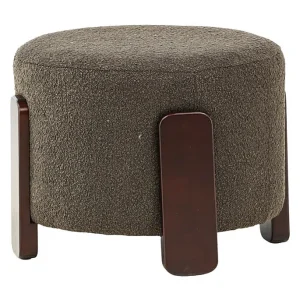 Coffey poef, hocker Ø52,5cm bruin, donkergrijs. Coffey poef, hocker Ø52,5cm bruin, donkergrijs.