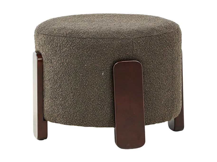 Coffey poef, hocker Ø52,5cm bruin, donkergrijs.