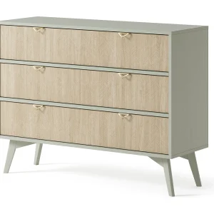 Commode 100 cm Wood – Dressoir met 3 lades, modern, boho-stijl, Eucalyptus Commode 100 cm Wood – Dressoir met 3 lades, modern, boho-stijl, Eucalyptus