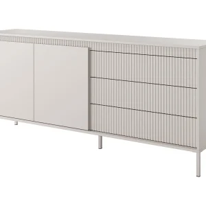 Commode 2 deuren Santori – beige dressoir 187 cm op poten, 3 laden Commode 2 deuren Santori – beige dressoir 187 cm op poten, 3 laden
