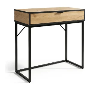 Consoletafel loftstijl MODENA 1 lade 80 cm craft eiken zwarte poten Consoletafel loftstijl MODENA 1 lade 80 cm craft eiken zwarte poten