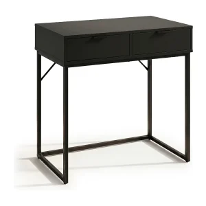 Consoletafel loftstijl ELANO 2 lades 80 cm zwart zwarte poten Consoletafel loftstijl ELANO 2 lades 80 cm zwart zwarte poten