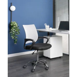 Bureaustoel Draaibaar SOLID Zwart/wit Bureaustoel Draaibaar SOLID Zwart/wit