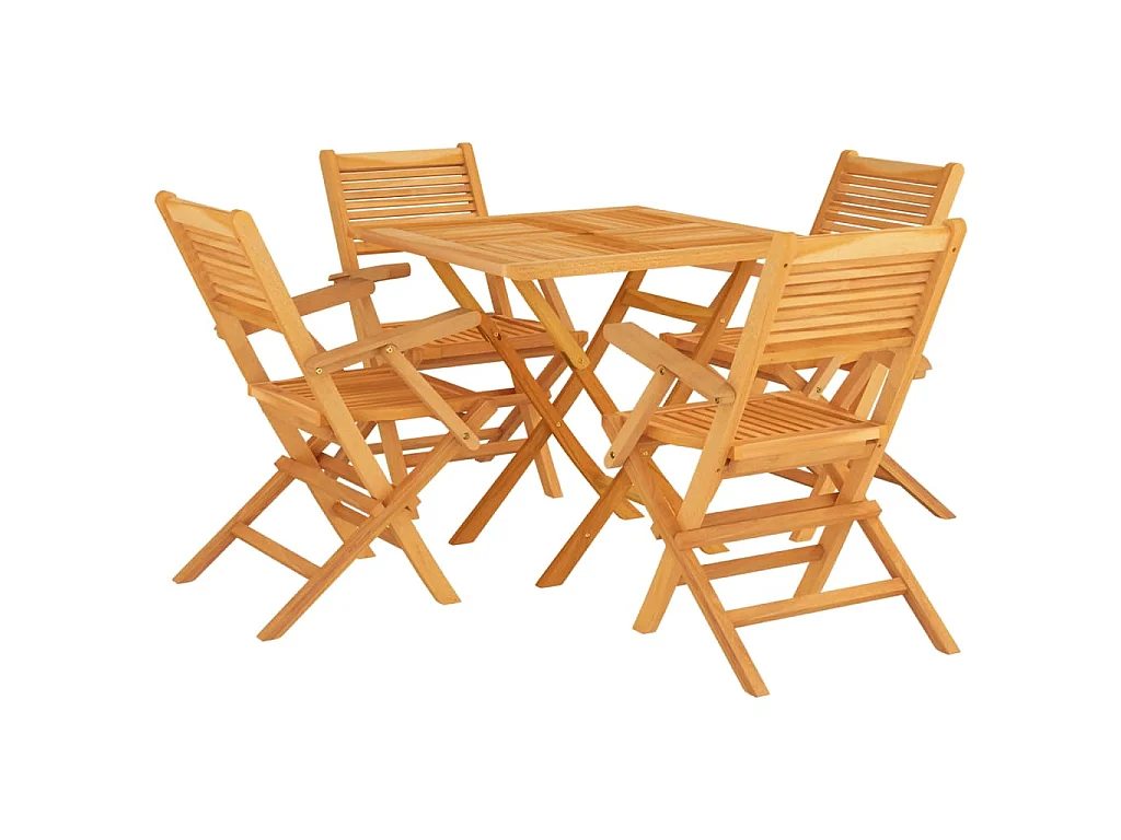 Corato 5-delige Tuinset massief teakhout