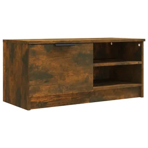 Bryvra Tv-meubel 80x35x36,5 cm bewerkt hout gerookt eikenkleurig Bryvra Tv-meubel 80x35x36,5 cm bewerkt hout gerookt eikenkleurig