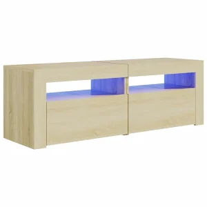 Denril  Tv-meubel met LED-verlichting 120x35x40cm sonoma eikenkleurig
