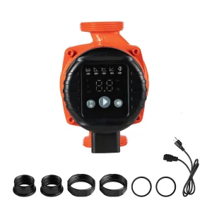 Circulatiepomp SucceBuy voor Warm Water, Maximale Opvoerhoogte 6 m, Hoogrendement Verwarmingspomp, 58 L/min, Terugslagklep, Energiezuinig