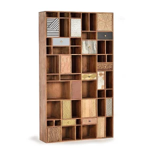 Etagère en bois de manguier kleur noyer clair Etagère en bois de manguier kleur noyer clair
