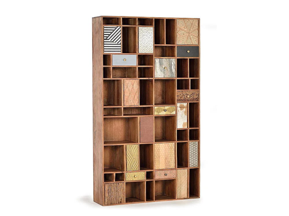 Etagère en bois de manguier kleur noyer clair