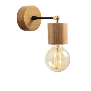 Design wandlamp van hout SONIA – Warm houteffect, zacht licht, ideaal voor woonkamer, slaapkamer of entree