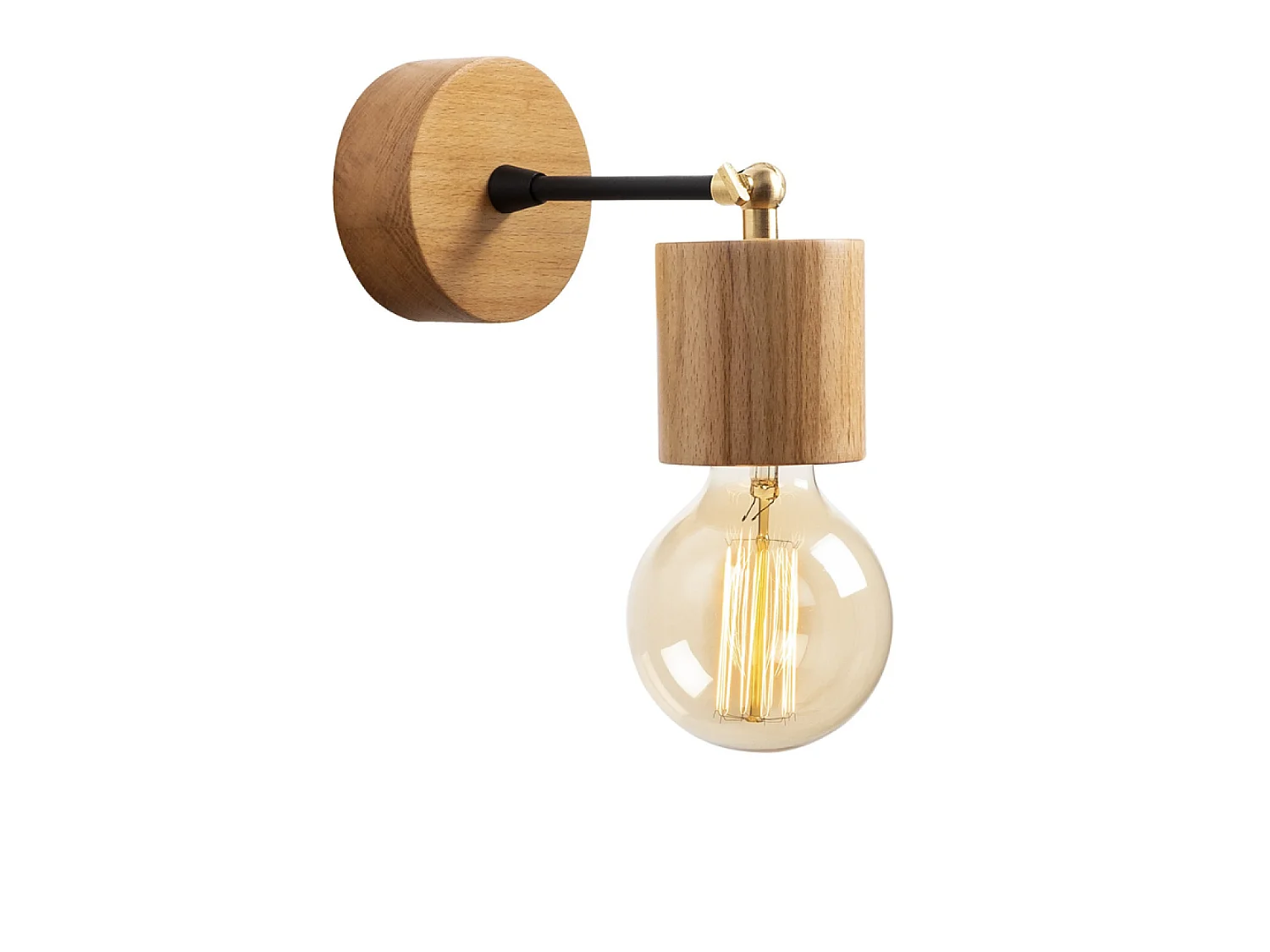 Design wandlamp van hout SONIA - Warm houteffect, zacht licht, ideaal voor woonkamer, slaapkamer of entree