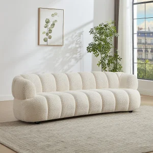 3-zits bank in off-white bouclé stof COLIANI 3-zits bank in off-white bouclé stof COLIANI