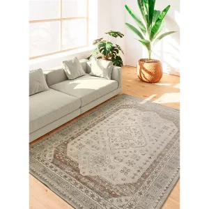 Buitentapijt – oosterse vintage – grijs / koper – 120×170 cm – LUA Buitentapijt – oosterse vintage – grijs / koper – 120×170 cm – LUA