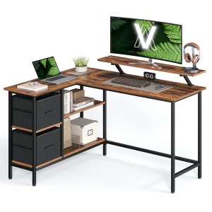 Computertafel 135x105x89 cm Rustiek Bruin Computertafel 135x105x89 cm Rustiek Bruin