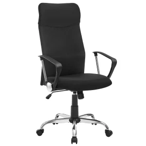 Bureaustoel 58x59x114,7-122,7 cm Zwart