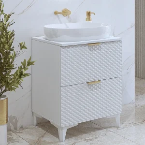 Cléa 60 cm badmeubel met poten, wit Cléa 60 cm badmeubel met poten, wit