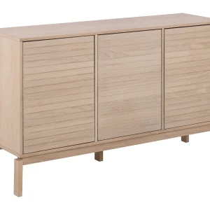 Commode Cortina met lamellenfront, kleur gebleekt eiken geolied Commode Cortina met lamellenfront, kleur gebleekt eiken geolied