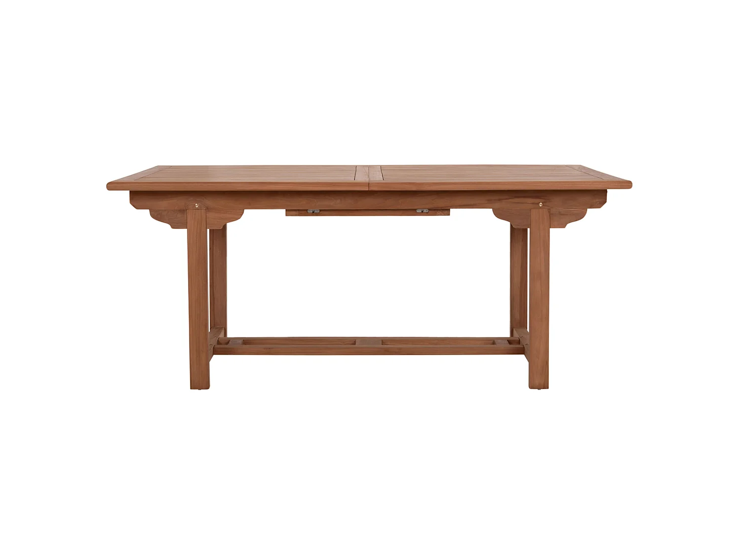 CRANDER uitschuifbare eettafel in massief teakhout naturel 180/240 x 100 x 76 cm