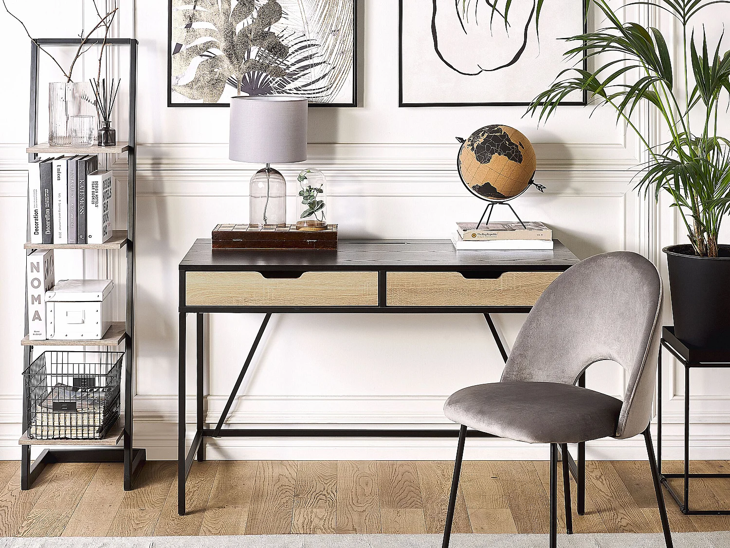 Bureau JENA Zwart 120 cm 60 cm met opbergruimte