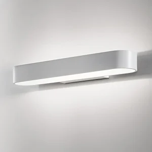 Cip wandlamp in mat wit gegoten aluminium, minimalistisch en modern design met geïntegreerde 12,5W LED-technologie, 3000K, 26x5x11 cm Cip wandlamp in mat wit gegoten aluminium, minimalistisch en modern design met geïntegreerde 12,5W LED-technologie, 3000K, 26x5x11 cm