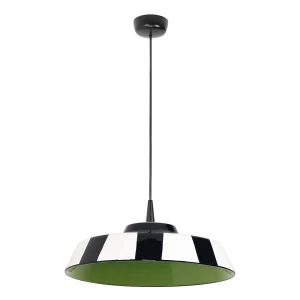Circus hanglamp met groene LED-verlichting, handgemaakt Italiaans keramiek, 3000K, diameter 35 cm, hoogte 300 cm, moderne interieurverlichting.