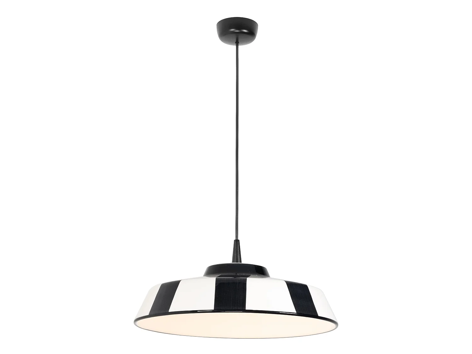 Circus LED-hanglamp 8W 2700K Diameter 35cm Handgemaakt Keramiek Gemaakt in Italië Zwart-wit Elegant ontwerp voor binnen IP40 Modulair