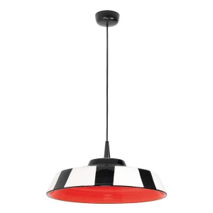 Circus LED keramische hanglamp, gemaakt in Italië, diameter 35 cm, rood, 2700K, 8W, dimbaar, TRIAC, elegant en exclusief, ambachtelijk ontwerp.