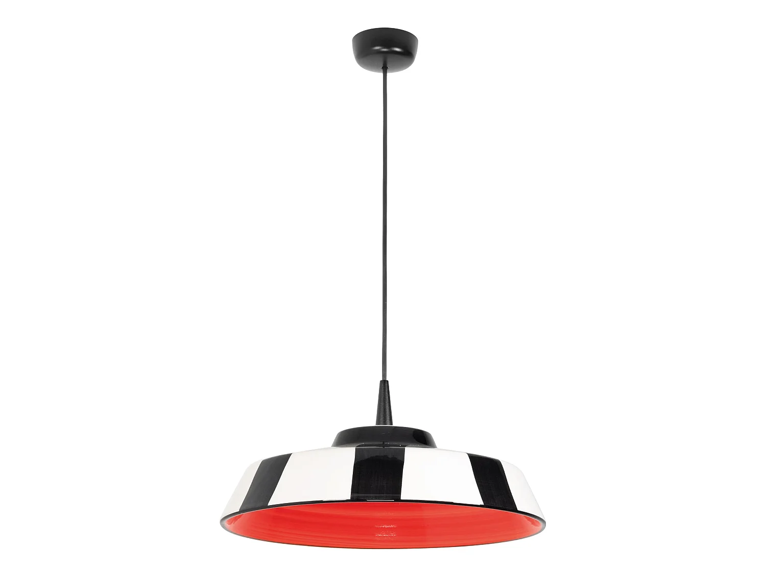 Circus LED-hanglamp, handgemaakt keramisch ontwerp, vervaardigd in Italië, diameter 35 cm, rode kleur, voor moderne interieurverlichting.