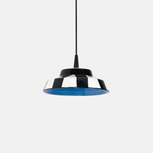Circus LED-hanglamp, handgemaakt ontwerp, blauw keramiek, Ø 24 cm, in hoogte verstelbaar tot 300 cm, binnenverlichting, CRI 90, 8W, 2700K