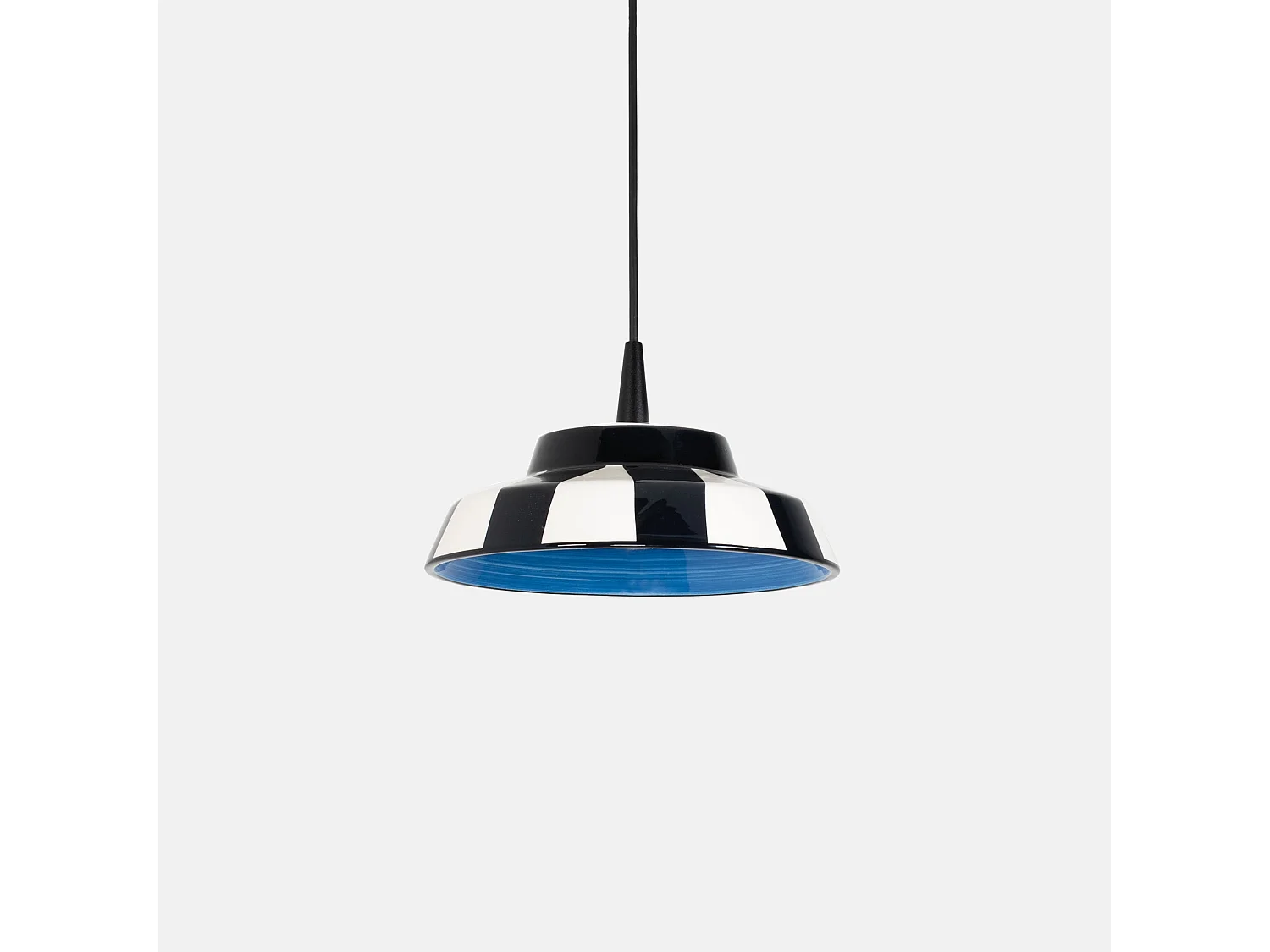 Circus LED-hanglamp, handgemaakt ontwerp, blauw keramiek, Ø 24 cm, in hoogte verstelbaar tot 300 cm, binnenverlichting, CRI 90, 8W, 2700K