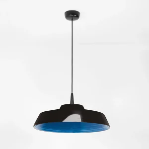 Circus Black hanglamp Ø 35 cm LED 8W 2700K Blauw: handgemaakte keramische designverlichting voor moderne en elegante interieurs Circus Black hanglamp Ø 35 cm LED 8W 2700K Blauw: handgemaakte keramische designverlichting voor moderne en elegante interieurs