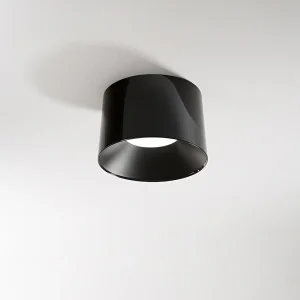 Cilindrische LED-hanglamp in glanzend zwart metaal, 36W, dimbare CCT-technologie, diameter 50 cm – Perenz