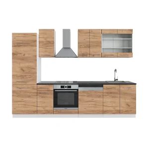 Complete keukeneenheid eik goud/wit 300x46x81.6 fame-line Complete keukeneenheid eik goud/wit 300x46x81.6 fame-line