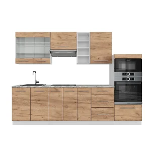 Complete keukeneenheid eik goud/wit 280x46x81.6 fame-line Complete keukeneenheid eik goud/wit 280x46x81.6 fame-line