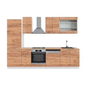 Complete keukeneenheid eik goud/wit 300x60x81.6 fame-line Complete keukeneenheid eik goud/wit 300x60x81.6 fame-line