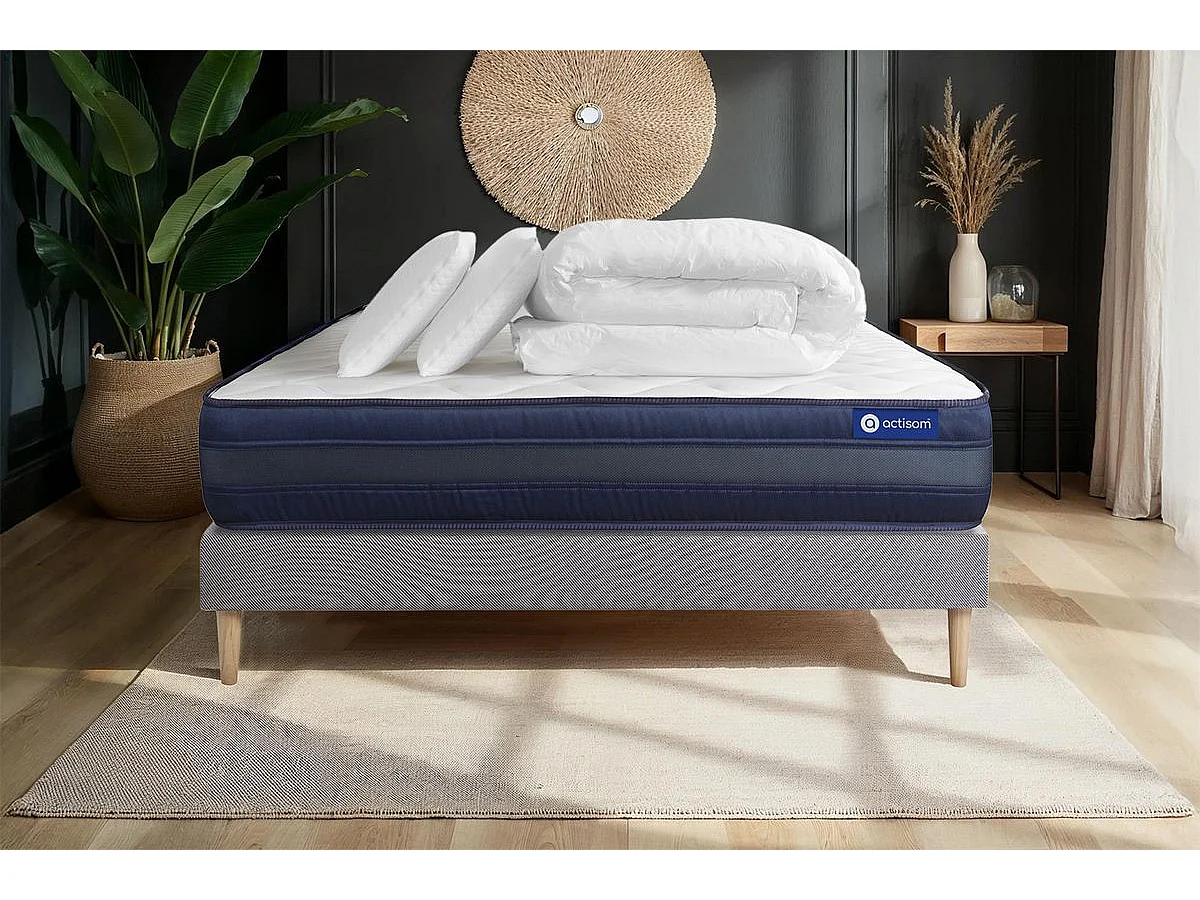 Compleet bedpakket - Matras 200x200 cm + Lattenbodem (set) + 2 kussens + Dekbed - Actiflex Tech