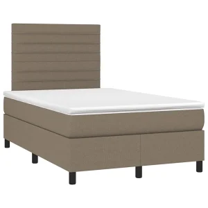 Boxspring met matras stof taupe 120×190 cm Boxspring met matras stof taupe 120×190 cm