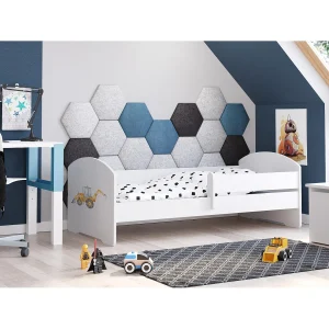 Cama com Colchão Luk Bar KOBI MDF Branco (160x80cm) Cama com Colchão Luk Bar KOBI MDF Branco (160x80cm)