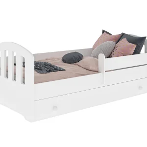 Cama Infantil com Colchão Felix Gaveta Barreira KOBI Branco (160x80cm) Cama Infantil com Colchão Felix Gaveta Barreira KOBI Branco (160x80cm)