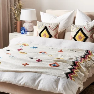 Plaid MORENA Katoen 130 x 180 cm Multicolor Plaid MORENA Katoen 130 x 180 cm Multicolor