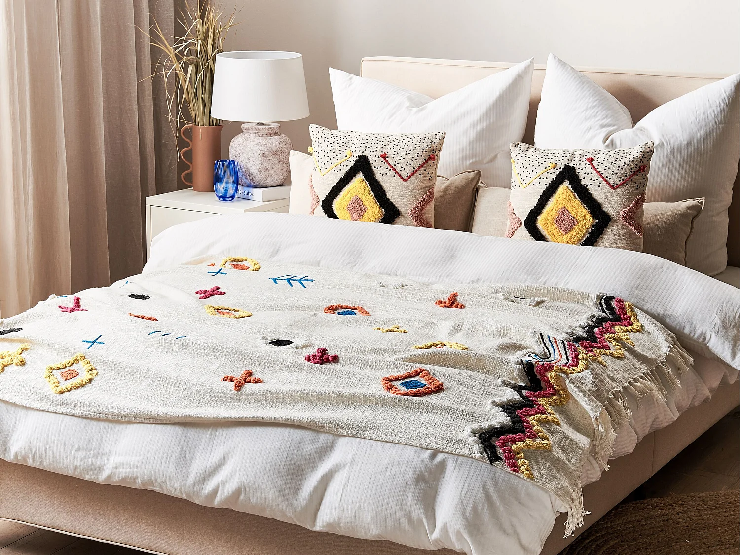 Plaid MORENA Katoen 130 x 180 cm Multicolor