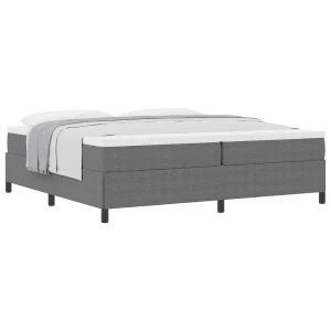 Boxspringbed Lichtgrijs 200 x 200 cm Katoen Stof