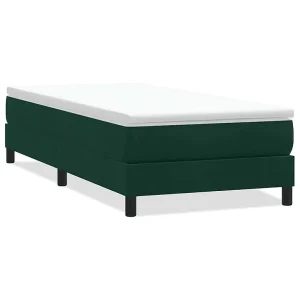 Boxspring zonder matras fluweel donkergroen 100×210 cm Boxspring zonder matras fluweel donkergroen 100×210 cm