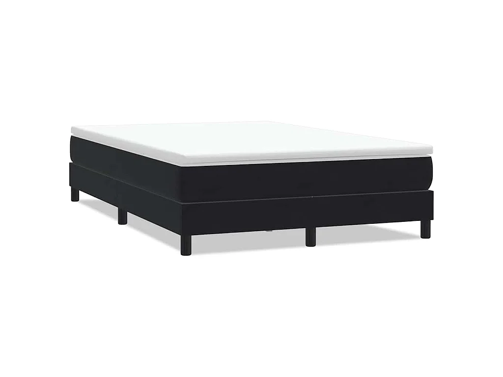 Boxspring zonder matras fluweel zwart 140x220 cm