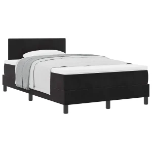Boxspringbed met matras Zwart 120 x 200 cm Fluweel Boxspringbed met matras Zwart 120 x 200 cm Fluweel