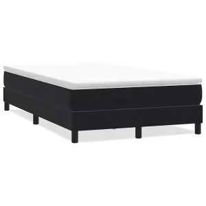 Boxspring zonder matras fluweel zwart 120×210 cm